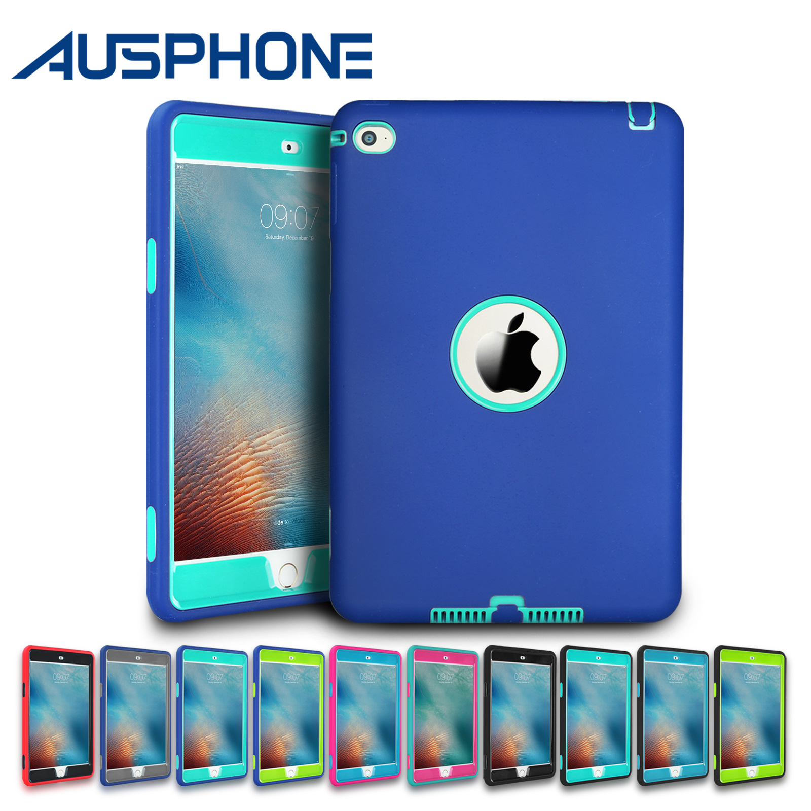 Heavy Duty Tough Armor Hybrid Case Cover For Apple iPad 6 5 4 3 2 Mini