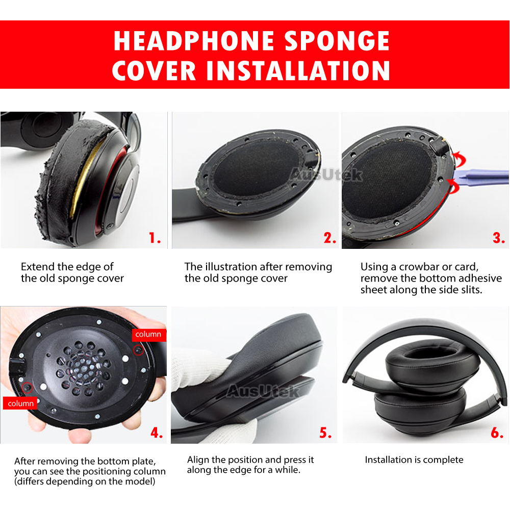 Soft Replacement Ear Pads for Beats by Dr. Dre Studio 2.0 / 3.0 Wired