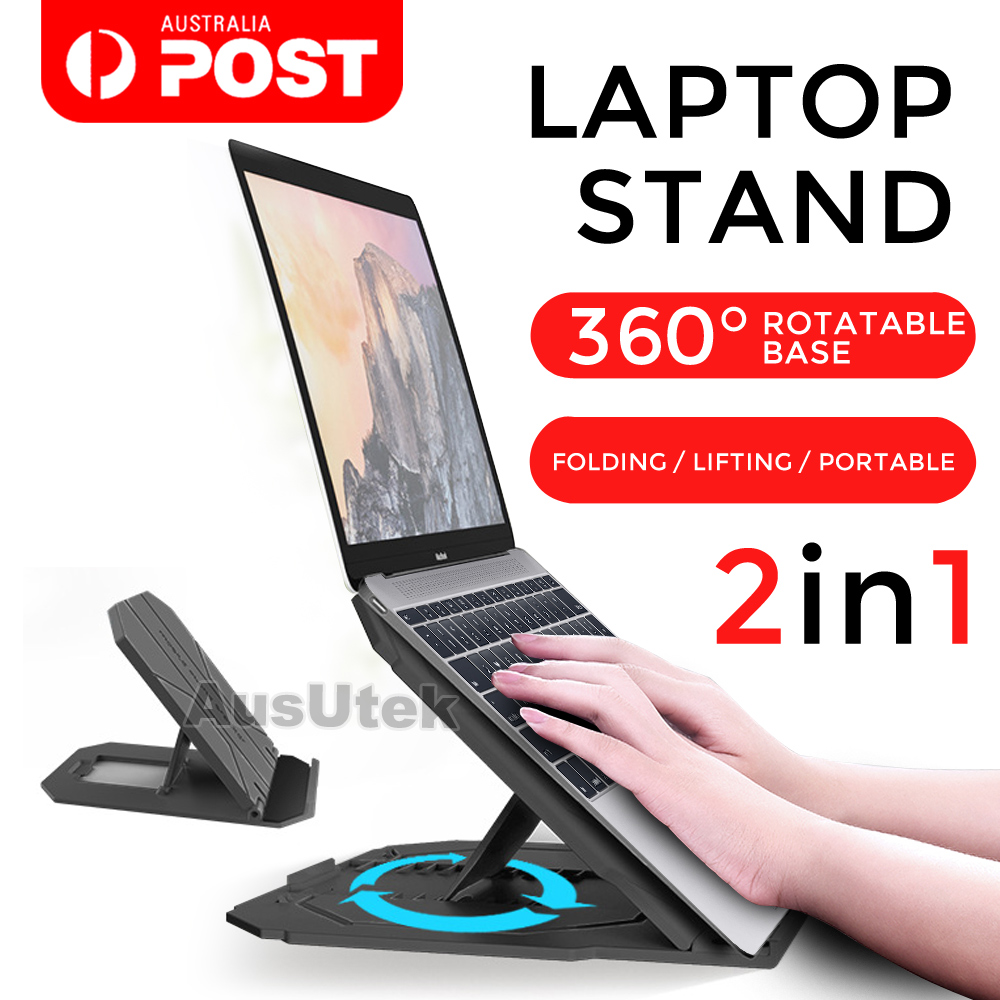 Foldable Laptop stand adjustable ergonomic cooling riser Ventilated Desktop Laptop Holder Universal mount stand compatible with all Tablets and Notebooks Ivory Portable