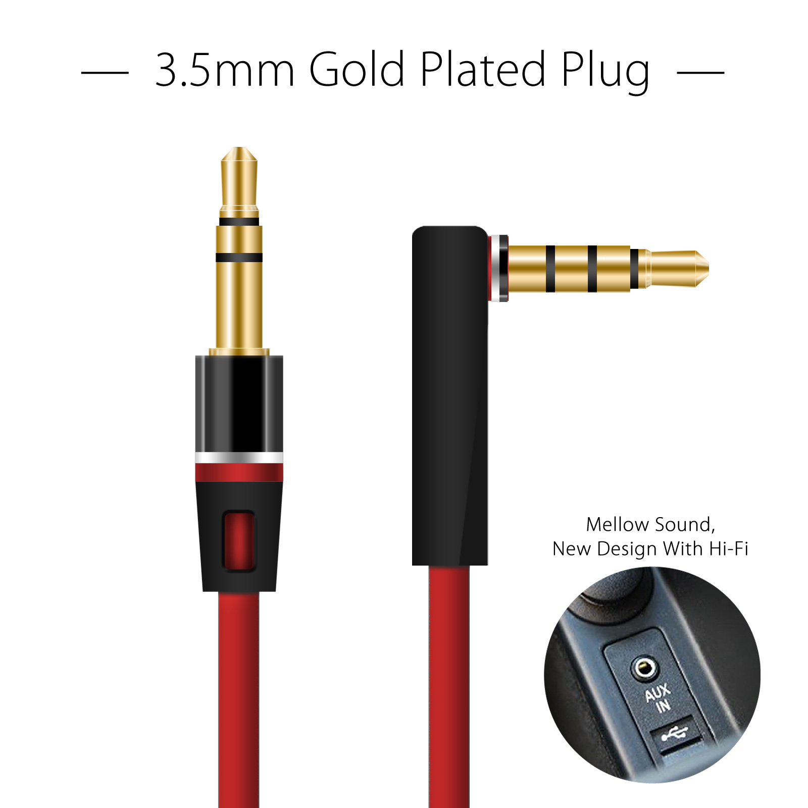Replacement Audio Headphones Mic Cable 