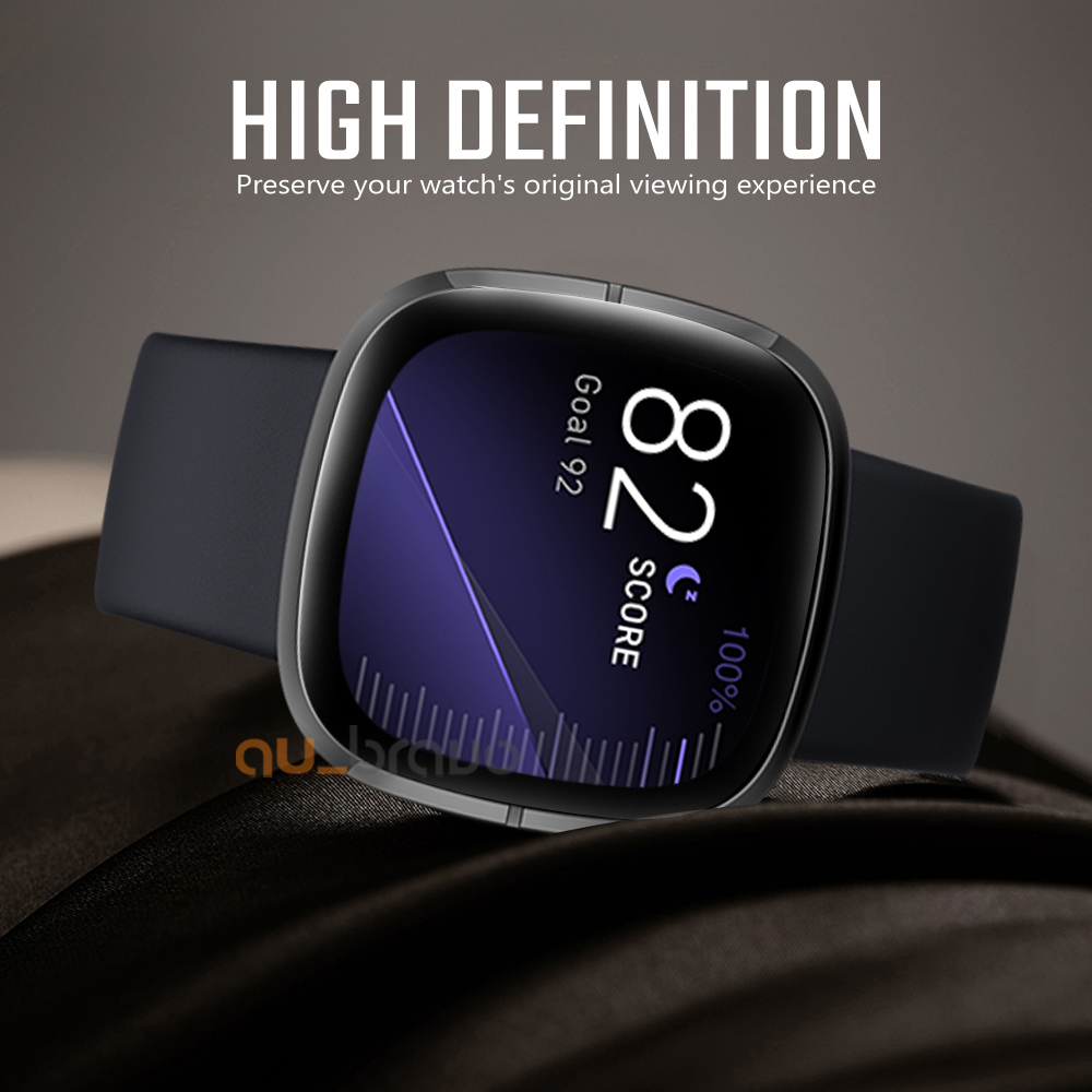 For Fitbit Sense/ Versa 3 Screen Protector 9H Tempered Full Coverage