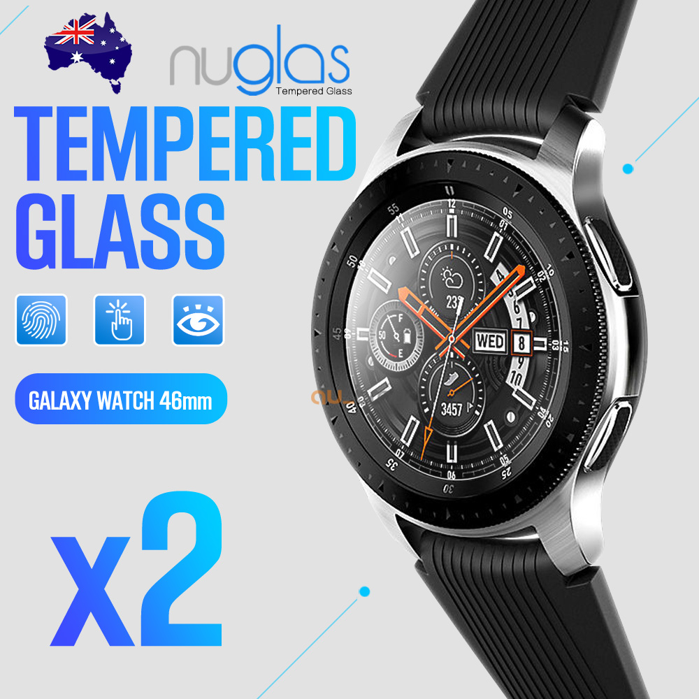 2x Samsung Galaxy Watch 46mm Genuine Nuglas Tempered Glass screen