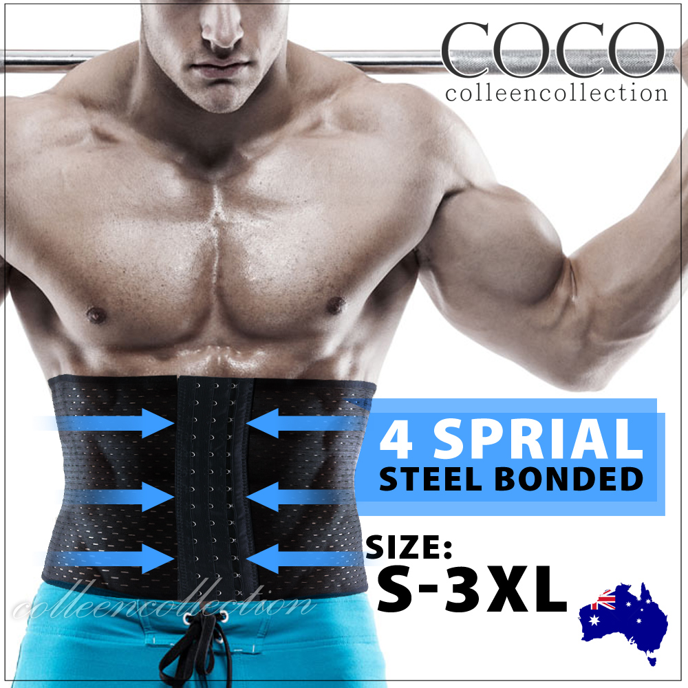 Men's Waist Trainer Body Shaper Tummy Girdle Belt Belly Fat Burner