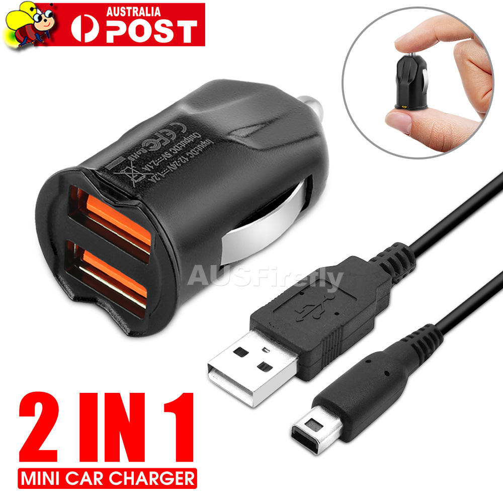 USB Car Charger Charging Cable for Nintendo DSi NDSi DSI XL 3DS 3DS LL