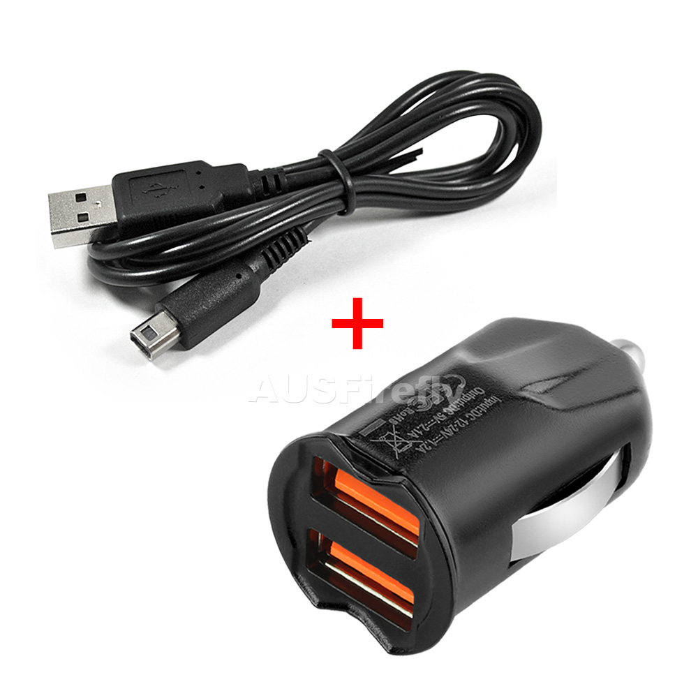 USB Car Charger Charging Cable for Nintendo DSi NDSi DSI XL 3DS 3DS LL