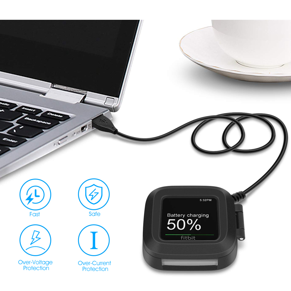 For Fitbit Versa 2 Watch Charging Dock USB Cable
