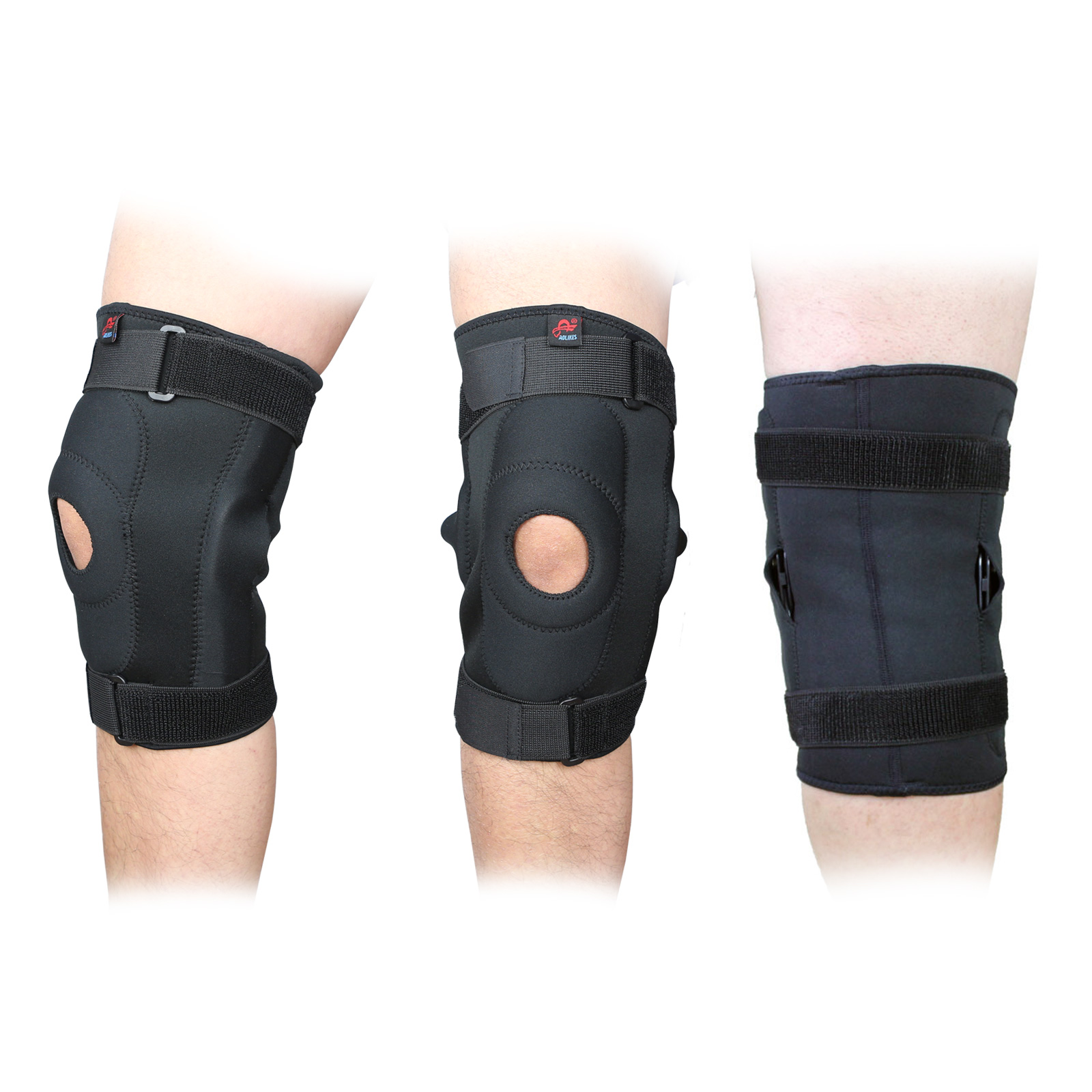 Hinged Knee Brace Adjustable Open Patella Support Swollen Tendon