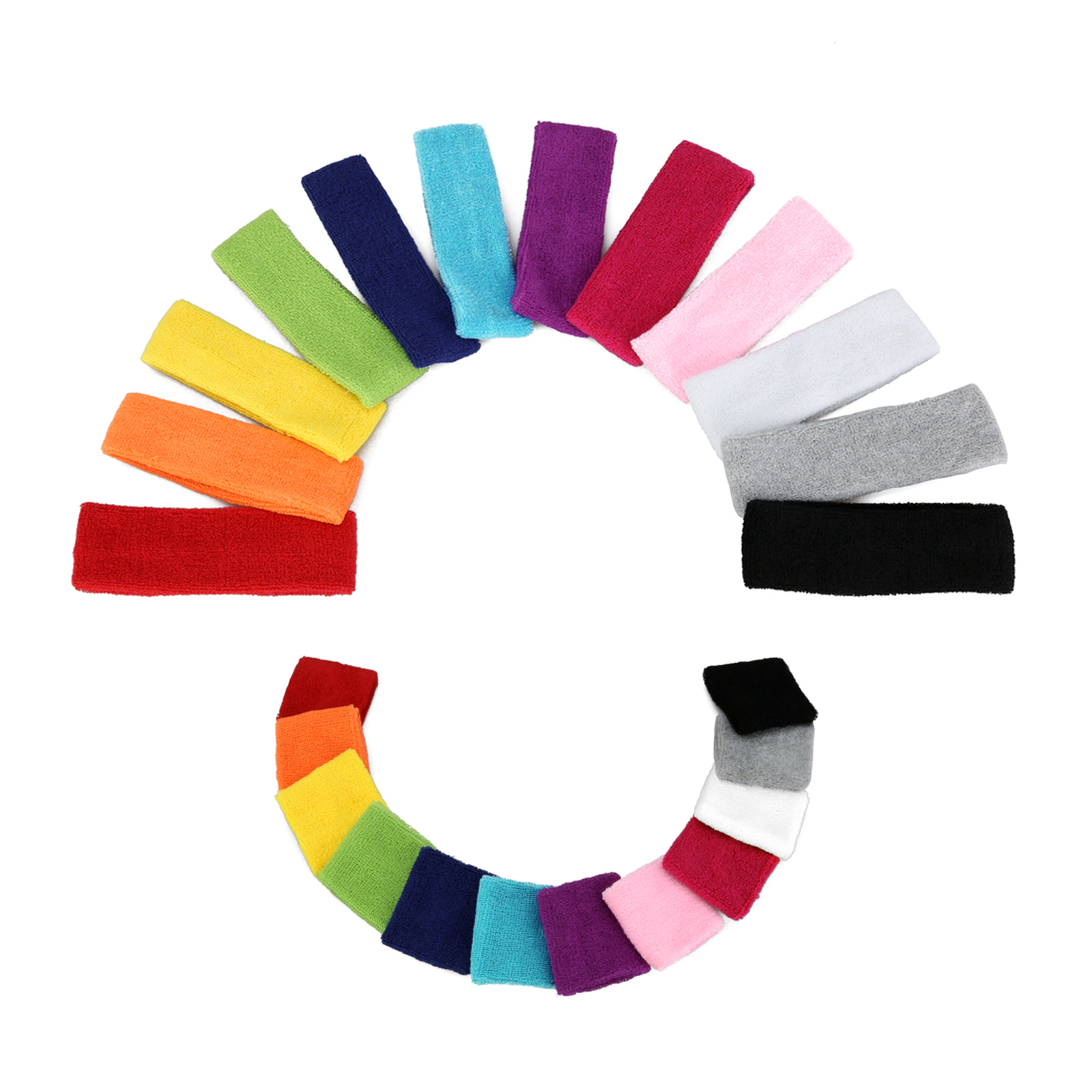 Wristbands Headband Sweatbands Sweat Band for Sport Tennis Badminton