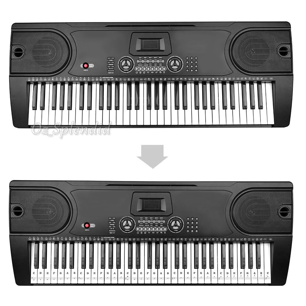 5 in 1 Universal Piano learner Sticker 54/61/88Key Note Music Keyboard