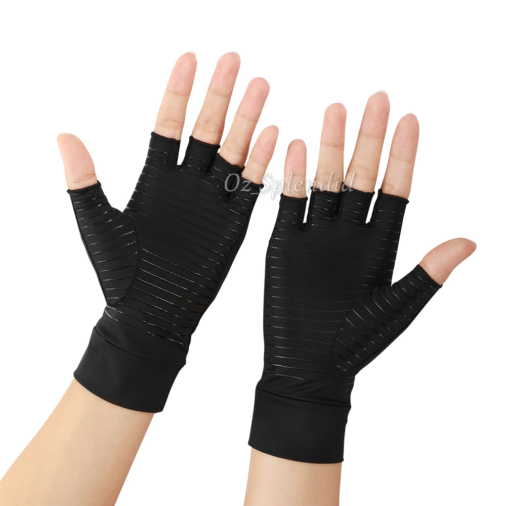 Compression Copper Arthritis Gloves Hand Wrist Support Finger Pain ...