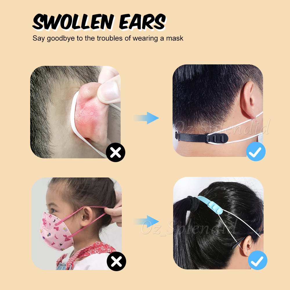 Face Mask Ear Saver Adjustable Straps Release Pain Ear Buckle Extension