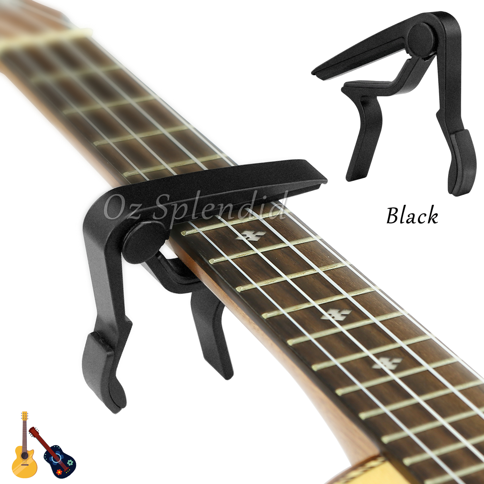 Aluminum Guitar Capo Spring Trigger Electric Acoustic Clamp Quick