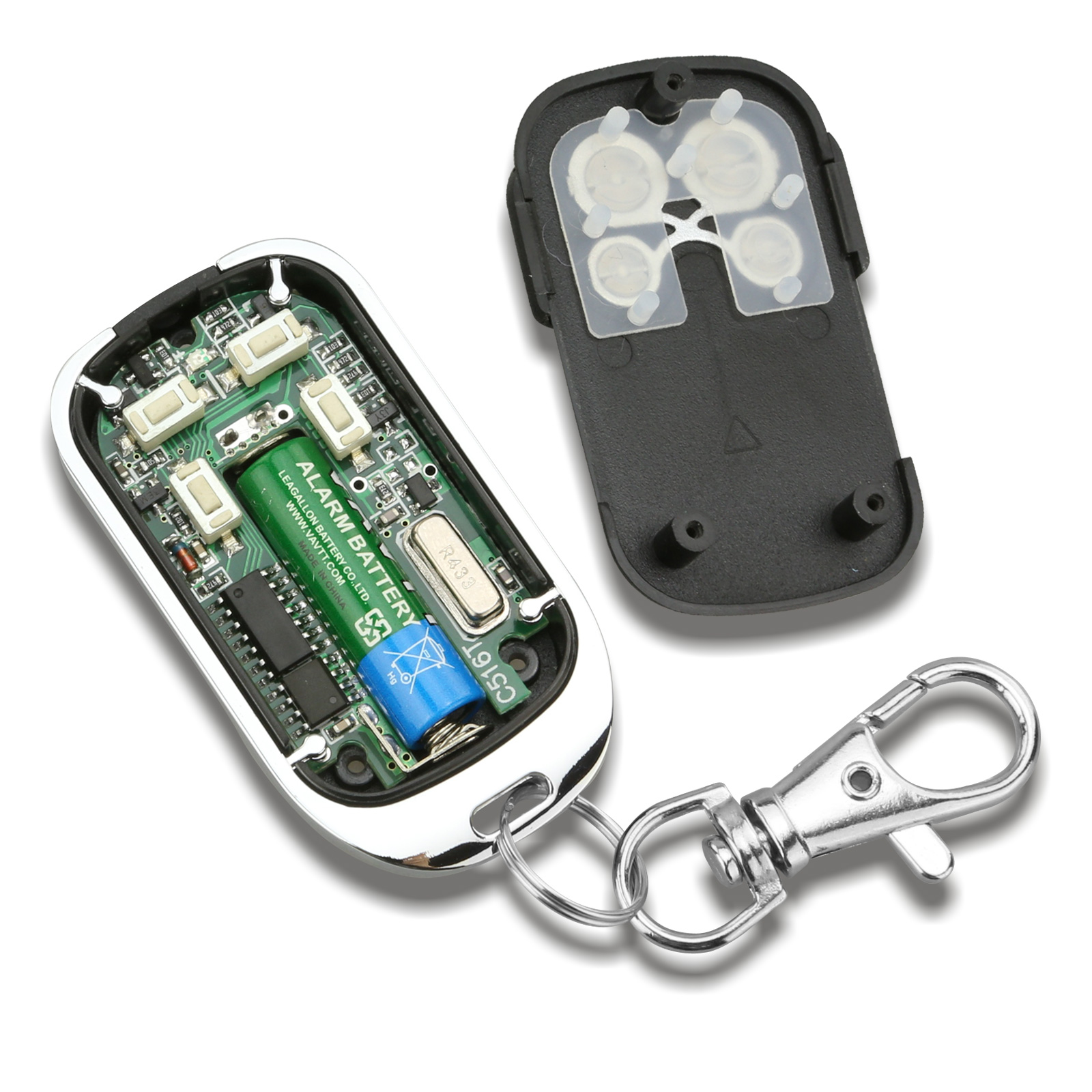 2x Universal Cloning Remote Control Key Fob for Car Garage Door