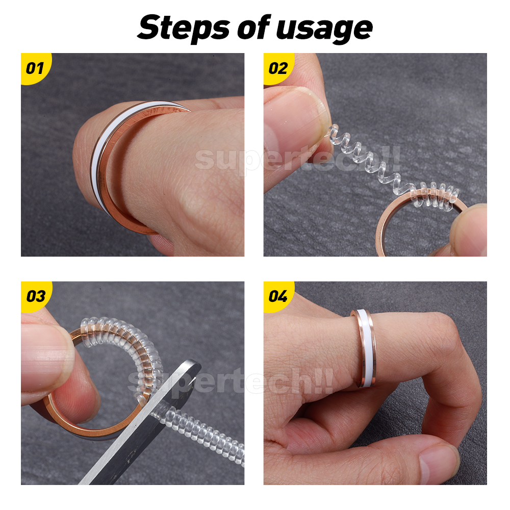 10x Ring Size Adjuster Reducer Spiral Invisible Guard Resizer Jewellery Tools AU eBay