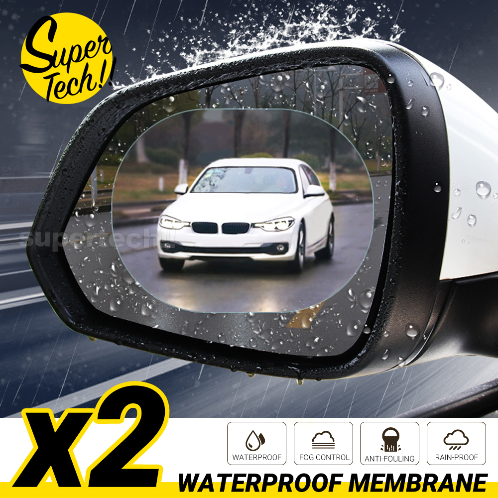 2/4 Car Rear Mirror Waterproof AntiFog Film Side Window Glass Films