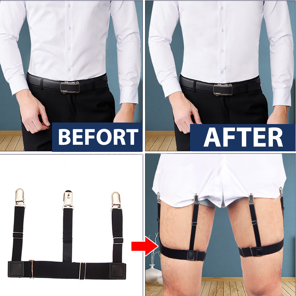 2x Men Shirt Stays Holder Garters Suspenders Military Uniform Non-slip  Locking | eBay