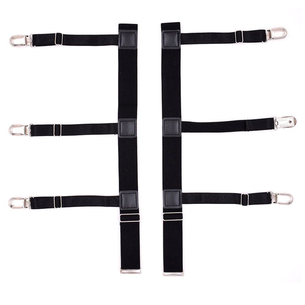 2x Men Shirt Stays Holder Garters Suspenders Military Uniform Nonslip Locking eBay