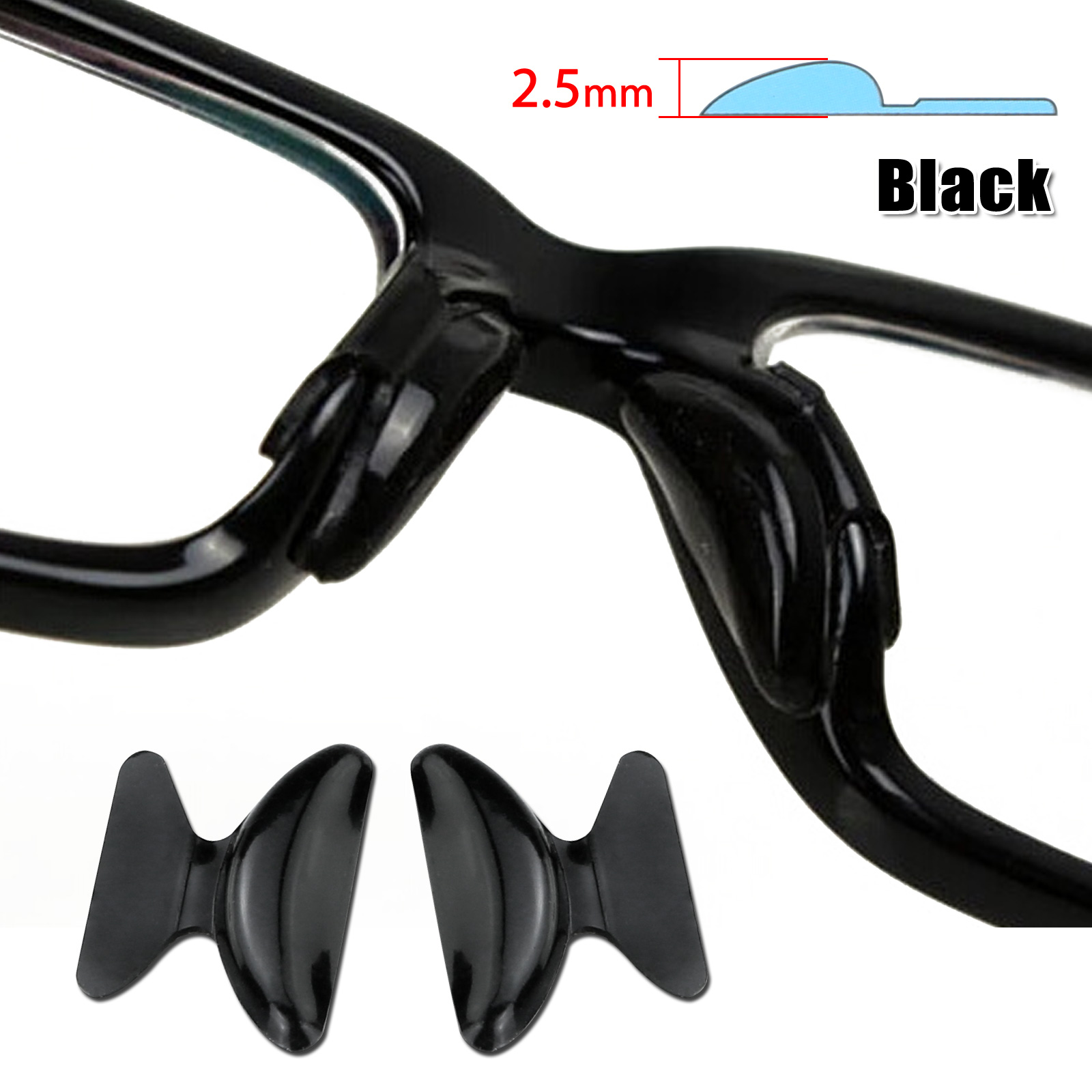 6/12 Pairs Silicone AntiSlip Stick On Nose Pads for Eyeglass