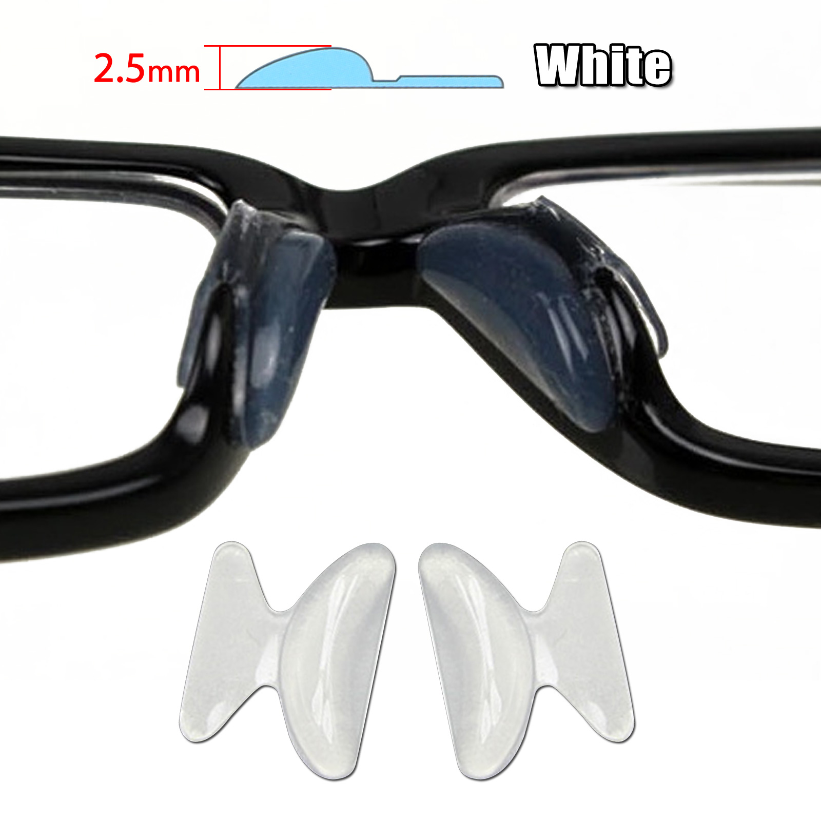 6/12 Pairs Silicone Anti-Slip Stick On Nose Pads for ...