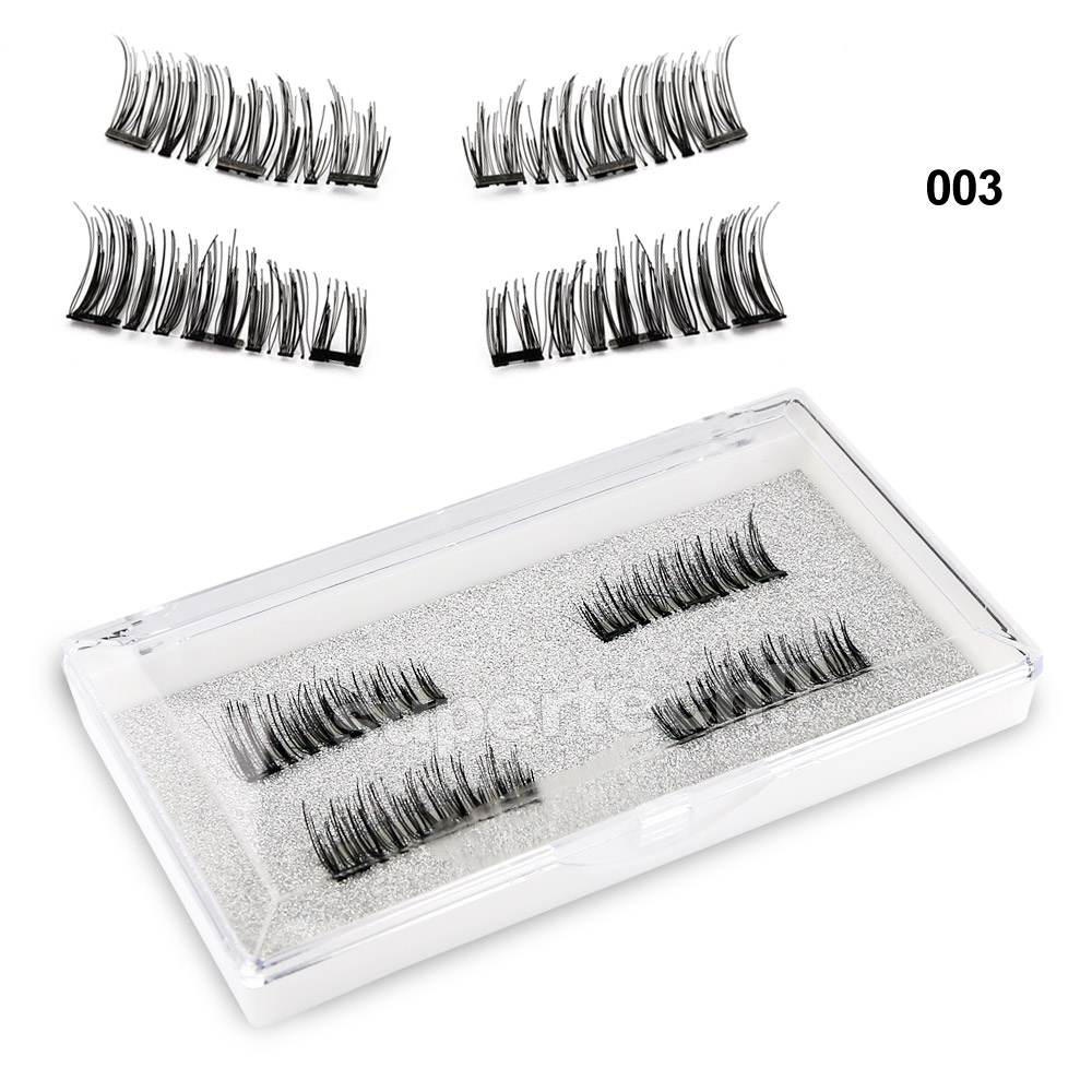 3D Triple False Eyelashes No Glue Handmade Natural Extension Eye Lashes eBay