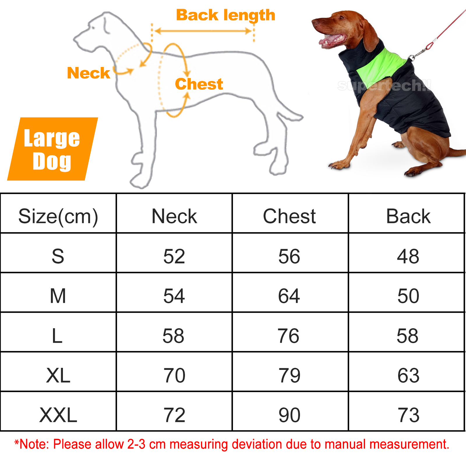 ... Array - large dog jacket padded waterproof pet clothes warm windbreaker vest rh ebay ...