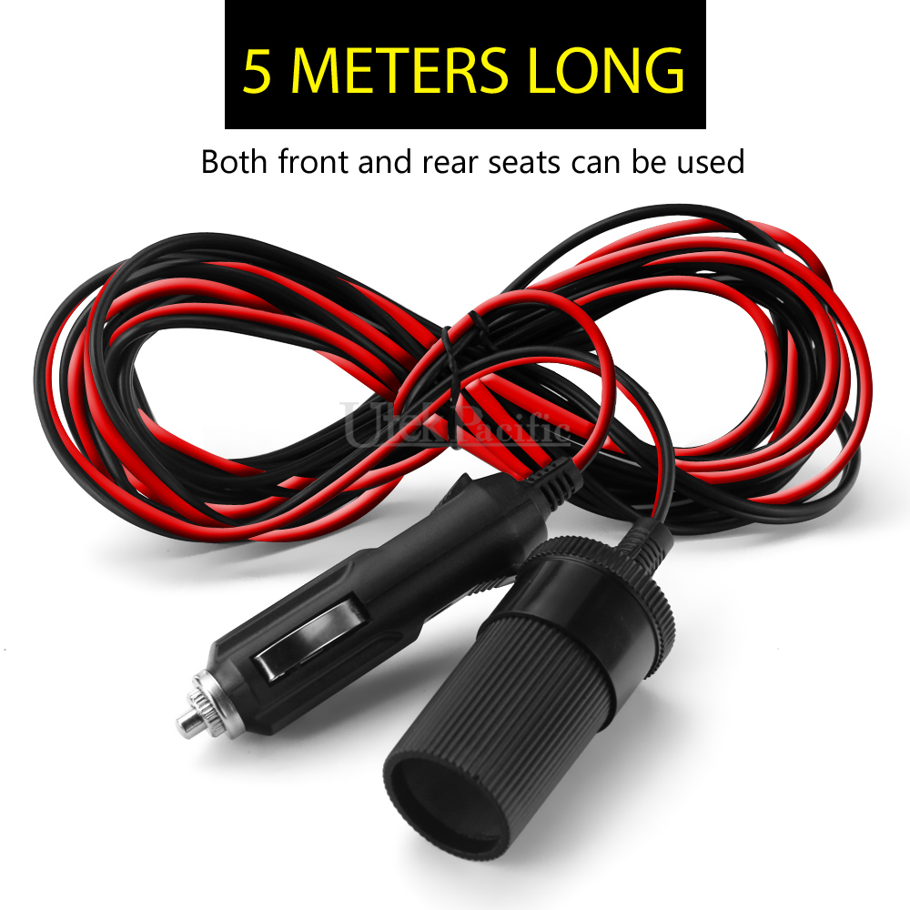 2x 12V Car Cigarette Cigar Lighter Adapter Extension Cable Cord Lead