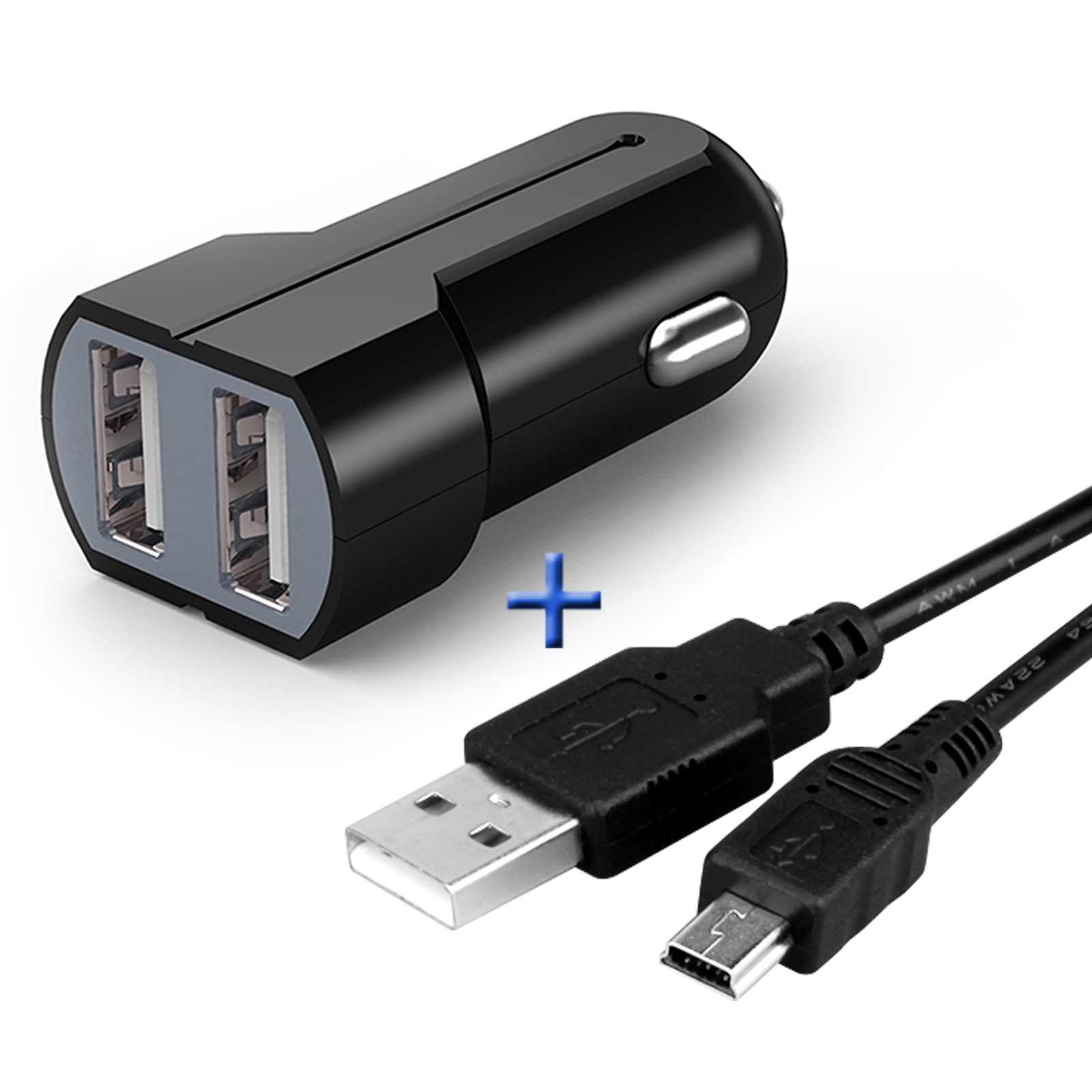 Premium Dual USB Car Charger For Navman TomTom Garmin Nuvi GPS Tablet